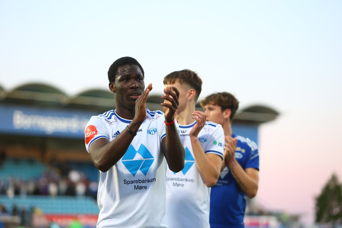 David Fofana presenterte seg i Sarpsborg. Hans første eliteseriemål var en perle! Foto: Christoffer Andersen / NTB