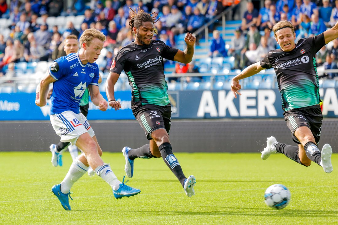 Erling Knudtzon utligner etter å ha blitt spilt fram av Fofana. Foto: Svein Ove Ekornesvåg / NTB