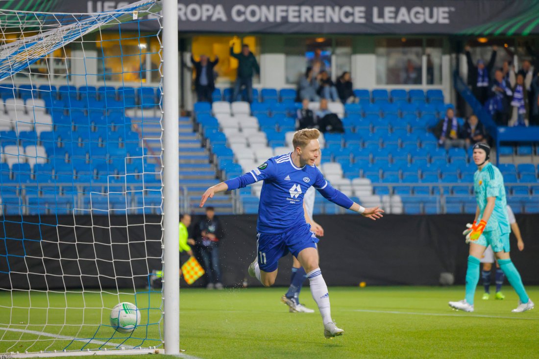 Ola Brynhildsen satte inn 1-0 tidlig i kampen. Foto: Svein Ove Ekornesvåg / NTB