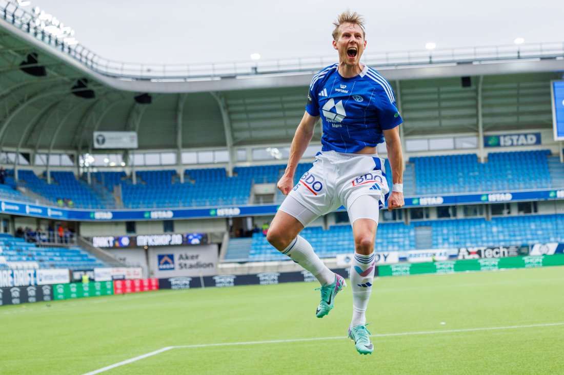 Anders Hagelskjær feirer 2-2. Foto: Svein Ove Ekornesvåg / NTB