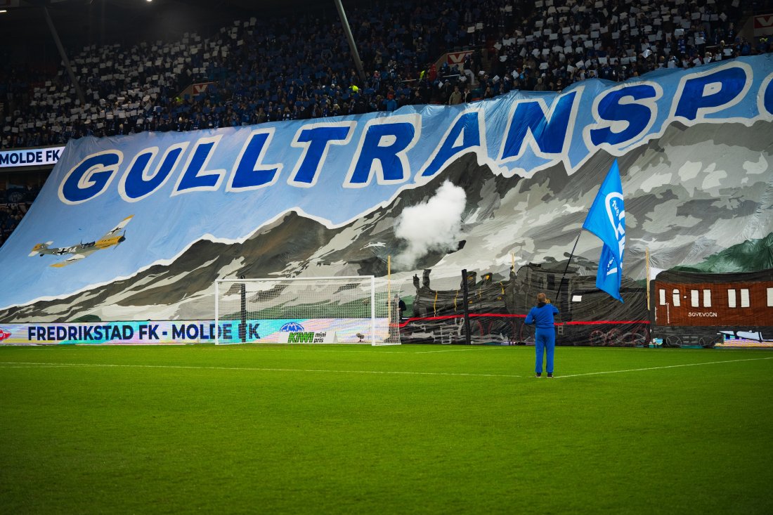 Molde Tifo leverte til gull med sine tifoer på Ullevaal. Foto: Jonas Ingebretsen, Molde FK